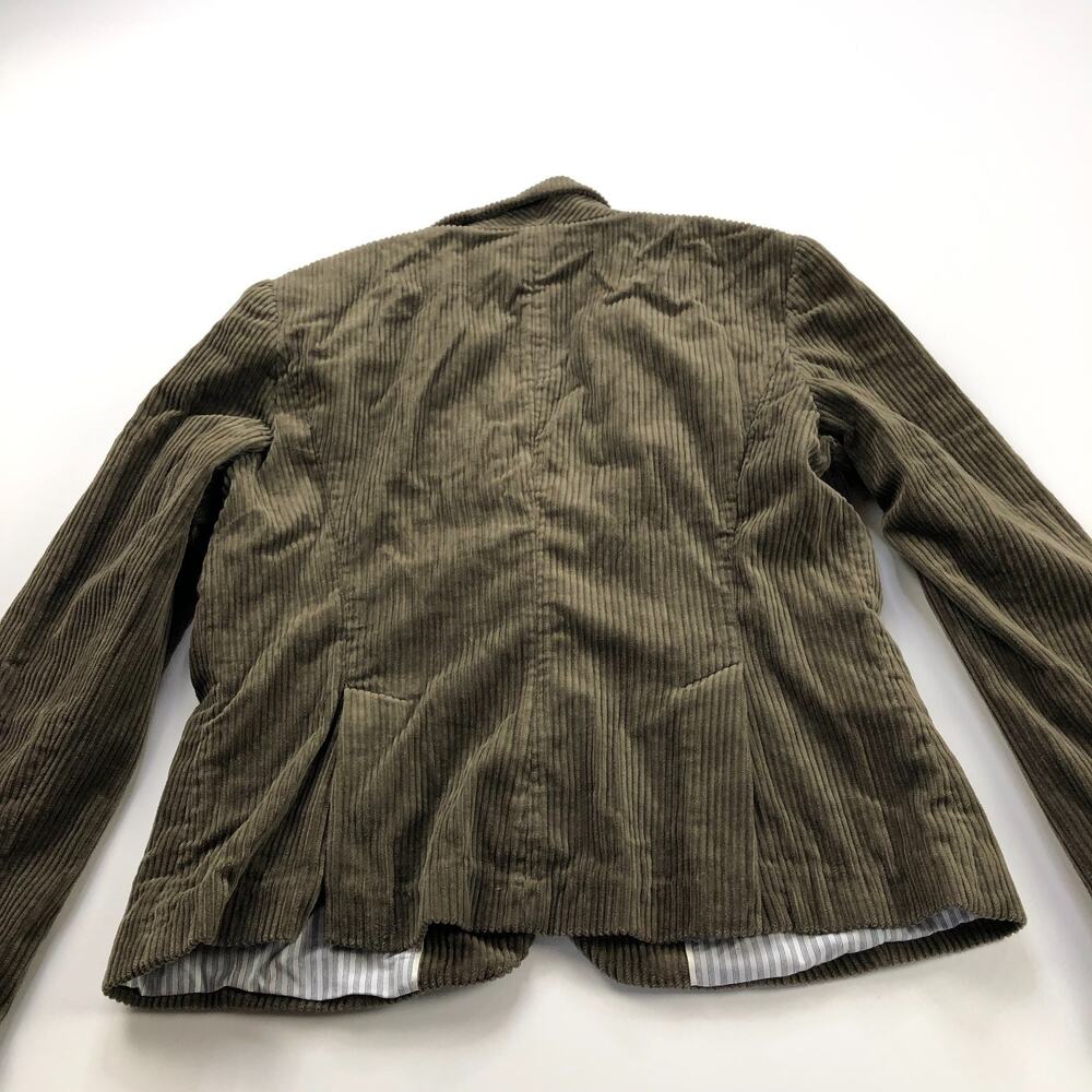 Banana Republic 16 Corduroy 100% Cotton Womens One Button Blazer Jacket Olive - Picture 11 of 13